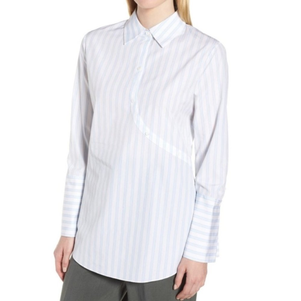 Lewit Twist Back Striped Shirt